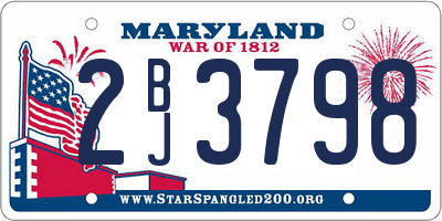 MD license plate 2BJ3798