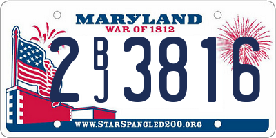 MD license plate 2BJ3816