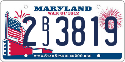 MD license plate 2BJ3819