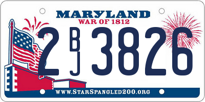 MD license plate 2BJ3826