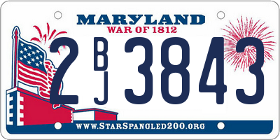 MD license plate 2BJ3843