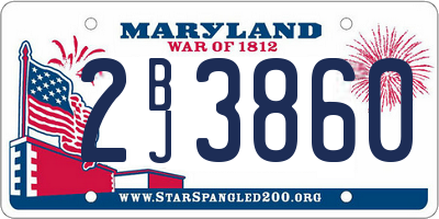 MD license plate 2BJ3860