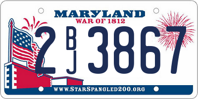 MD license plate 2BJ3867