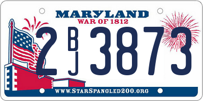 MD license plate 2BJ3873
