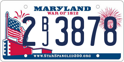 MD license plate 2BJ3878