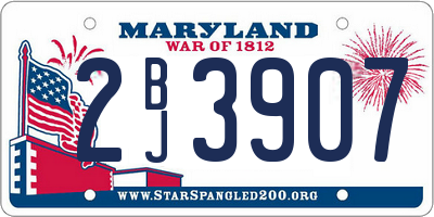 MD license plate 2BJ3907