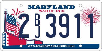 MD license plate 2BJ3911