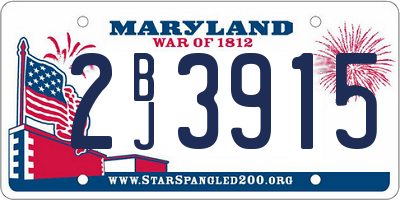 MD license plate 2BJ3915