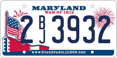MD license plate 2BJ3932