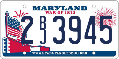 MD license plate 2BJ3945