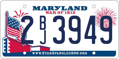 MD license plate 2BJ3949