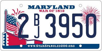 MD license plate 2BJ3950