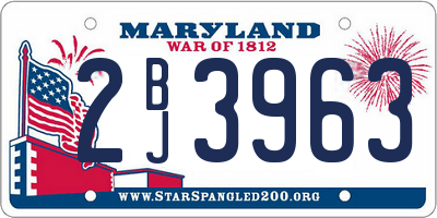 MD license plate 2BJ3963
