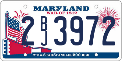 MD license plate 2BJ3972