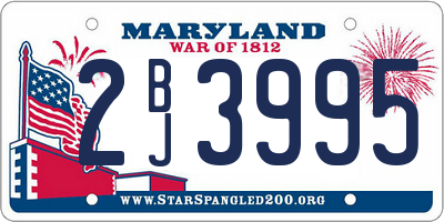 MD license plate 2BJ3995