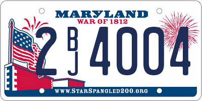 MD license plate 2BJ4004