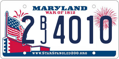 MD license plate 2BJ4010