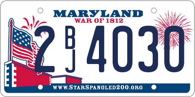 MD license plate 2BJ4030