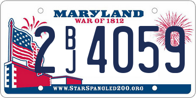 MD license plate 2BJ4059