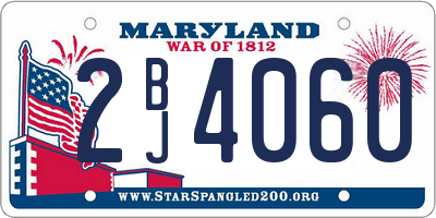 MD license plate 2BJ4060