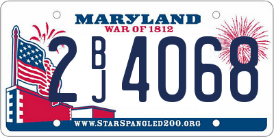 MD license plate 2BJ4068