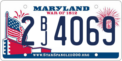 MD license plate 2BJ4069