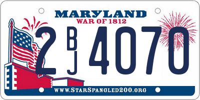 MD license plate 2BJ4070