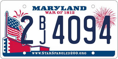 MD license plate 2BJ4094