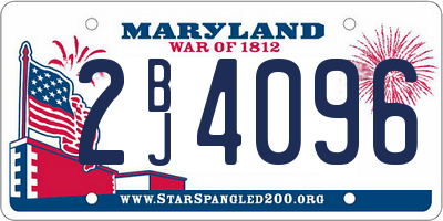 MD license plate 2BJ4096
