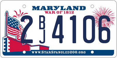 MD license plate 2BJ4106