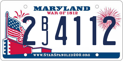 MD license plate 2BJ4112