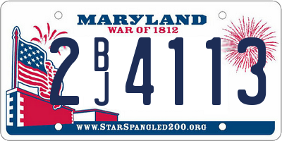 MD license plate 2BJ4113