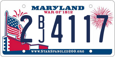 MD license plate 2BJ4117