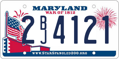 MD license plate 2BJ4121