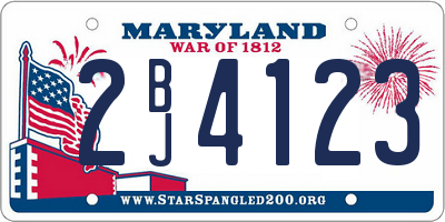 MD license plate 2BJ4123