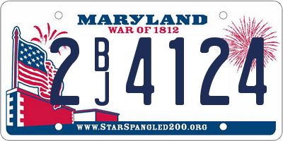 MD license plate 2BJ4124