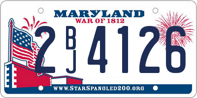 MD license plate 2BJ4126