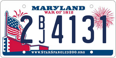 MD license plate 2BJ4131