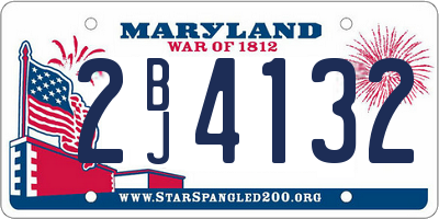MD license plate 2BJ4132