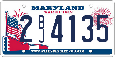 MD license plate 2BJ4135