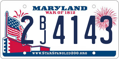 MD license plate 2BJ4143