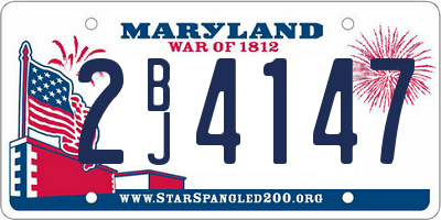 MD license plate 2BJ4147