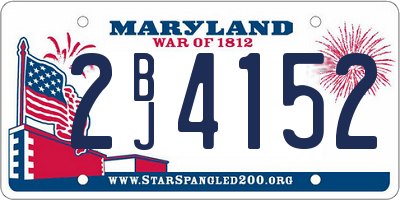 MD license plate 2BJ4152