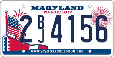 MD license plate 2BJ4156
