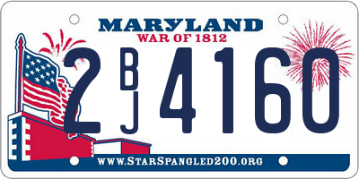 MD license plate 2BJ4160