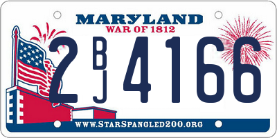 MD license plate 2BJ4166