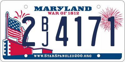 MD license plate 2BJ4171