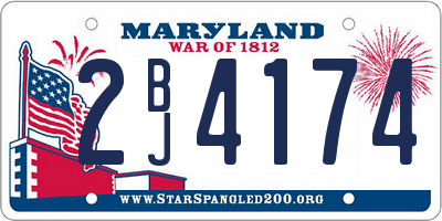 MD license plate 2BJ4174