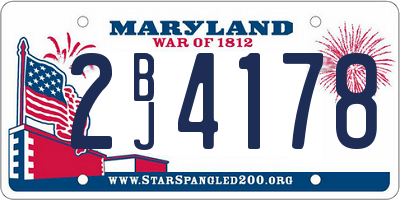 MD license plate 2BJ4178