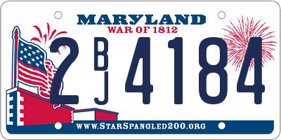 MD license plate 2BJ4184